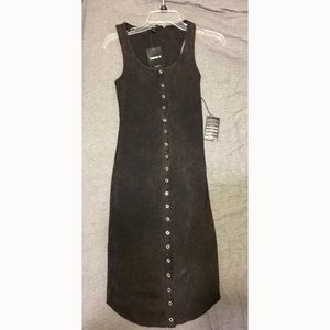 Forever 21 Ribbed Button-Up Midi Dress